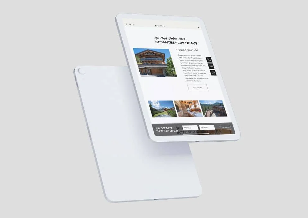 Referenzbeispiel: Website-Darstellung auf Tablet